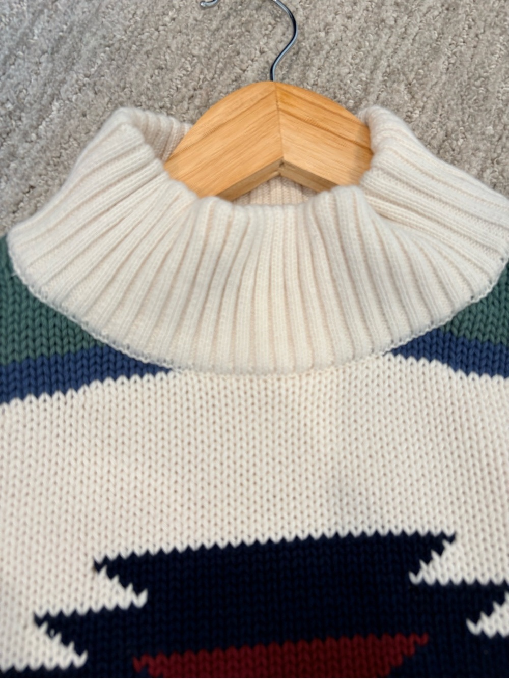 The Upside 100% Organic Cotton Southwestern Mock Neck Knit Sweater | Size Small - Picture 8 of 10